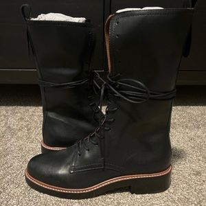 Size 7 Reformation Black Combat Boot